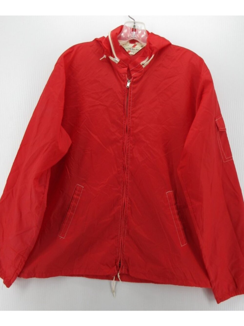 VINTAGE Sears Jacket Medium Bi Swing Windbreaker Hoodie 70s 80s Packable
